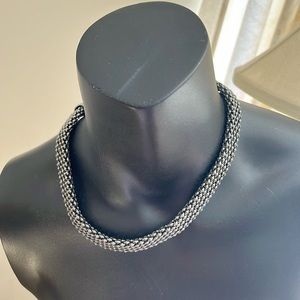 Jones New York necklace and earrings combo. Silver/pewter in color. Worn once!